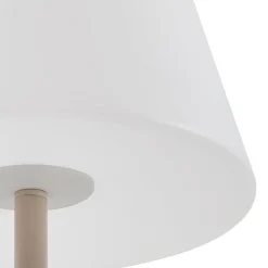 Terrassebelysning ^ Lucande terrasselampe Jaimy, beige, metal, 150 cm, E27