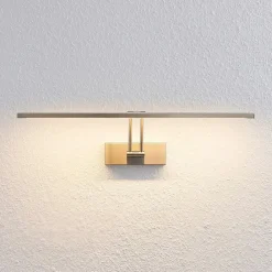 Væglamper|Væglamper ^ Lucande Thibaud LED-gallerilampe, nikkel, 51,4 cm