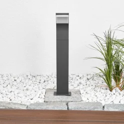 Terrassebelysning|Gadebelysning ^ Lucande Timm LED-vejlampe, 60 cm, antracit, metal, IP54