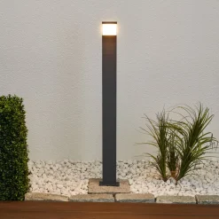 Lucande Terrassebelysning|Gadebelysning > Timm LED-vejlampe, 100 cm, antracit, metal, IP54
