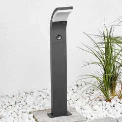 Lucande Gadebelysning Med Sensor|Terrassebelysning > Timm LED-vejlampe, sensor, 60 cm, antracit, IP54