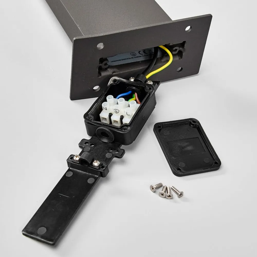 Gadebelysning Med Sensor|Gadebelysning ^ Lucande Timm LED-vejlampe, sensor, 100 cm, antracit, IP54