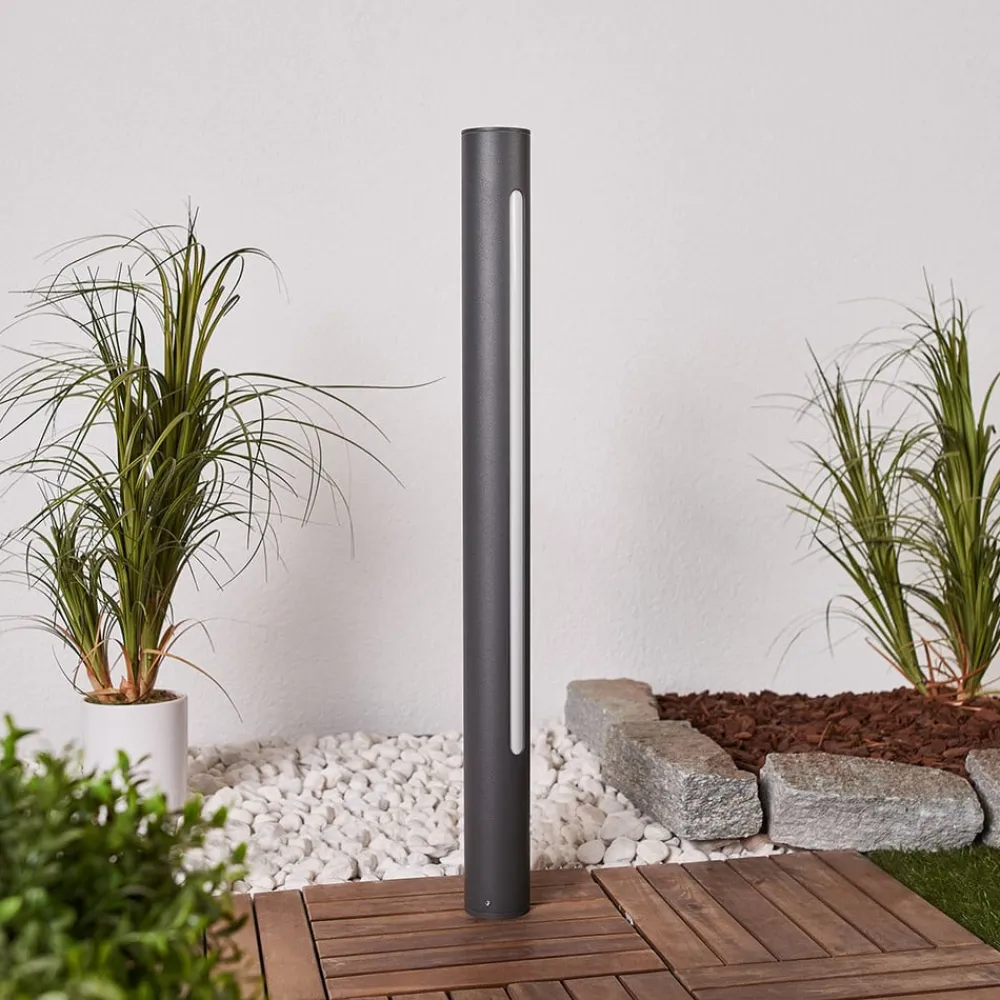 Lucande Gadebelysning > Tomas LED-vejlampe, 75 cm, mørkegrå, IP54