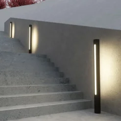 Lucande Gadebelysning > Tomas LED-vejlampe, 75 cm, mørkegrå, IP54