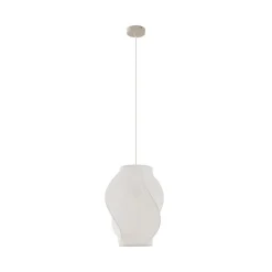 Lucande Pendellamper|Pendellamper > Tovina hængelampe, tekstil, hvid, Ø35cm