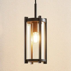 Lucande Udendørs Pendellamper > udendørs hængelampe Brienne, antracit, aluminium, Ø 15cm