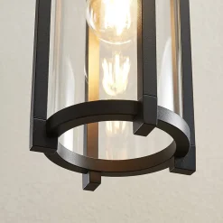 Lucande Udendørs Pendellamper > udendørs hængelampe Brienne, antracit, aluminium, Ø 15cm