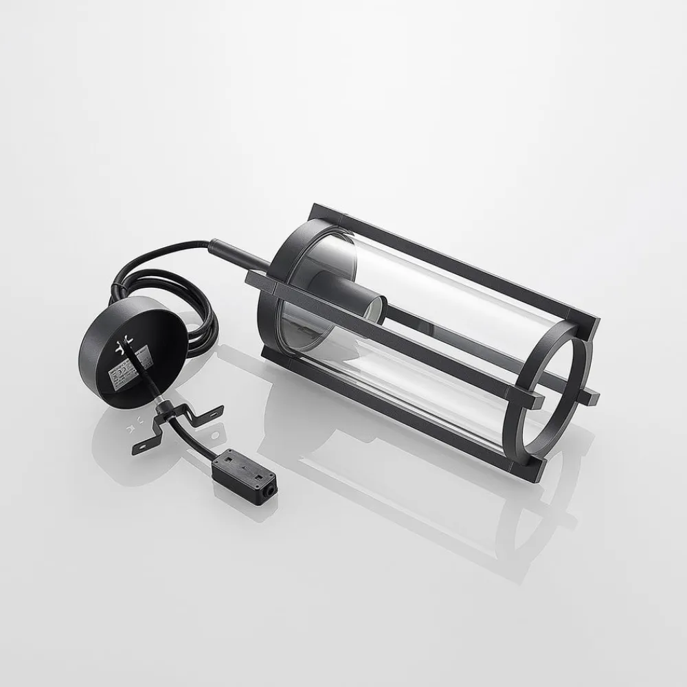 Lucande Udendørs Pendellamper > udendørs hængelampe Brienne, antracit, aluminium, Ø 15cm