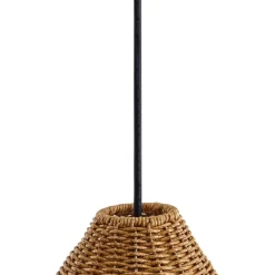 Lucande Udendørs Pendellamper|Terrassebelysning > udendørs hængelampe Taniola, 2 lyskilder, beige, rattan, IP44