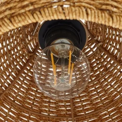 Udendørs Pendellamper|Terrassebelysning ^ Lucande udendørs hængelampe Taniola, 3 lyskilder, beige, rattan, IP44
