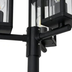 Lucande Lygtepæle > udendørslampe Siveta, 240 cm, 3 lyskilder, sort, E27, IP65