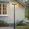 Lucande Lygtepæle > udendørslampe Siveta, 240 cm, 2 lyskilder, sort, E27, IP65