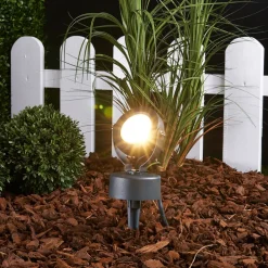Lucande Terrassebelysning|Udendørs Spot > udendørs LED-spot Gavin, 33 cm, antracit, aluminium