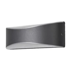 Terrassebelysning|Væglamper ^ Lucande udendørs LED-væglampe Akira, antracit, metal, 23 cm
