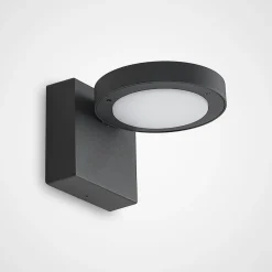 Terrassebelysning ^ Lucande udendørs LED-væglampe Belna, metal, IP65, antracit