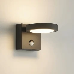 Væglampe Med Sensor|Væglamper ^ Lucande udendørs LED-væglampe Belna, metal, sensor, IP54