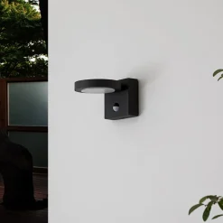 Væglampe Med Sensor|Væglamper ^ Lucande udendørs LED-væglampe Belna, metal, sensor, IP54