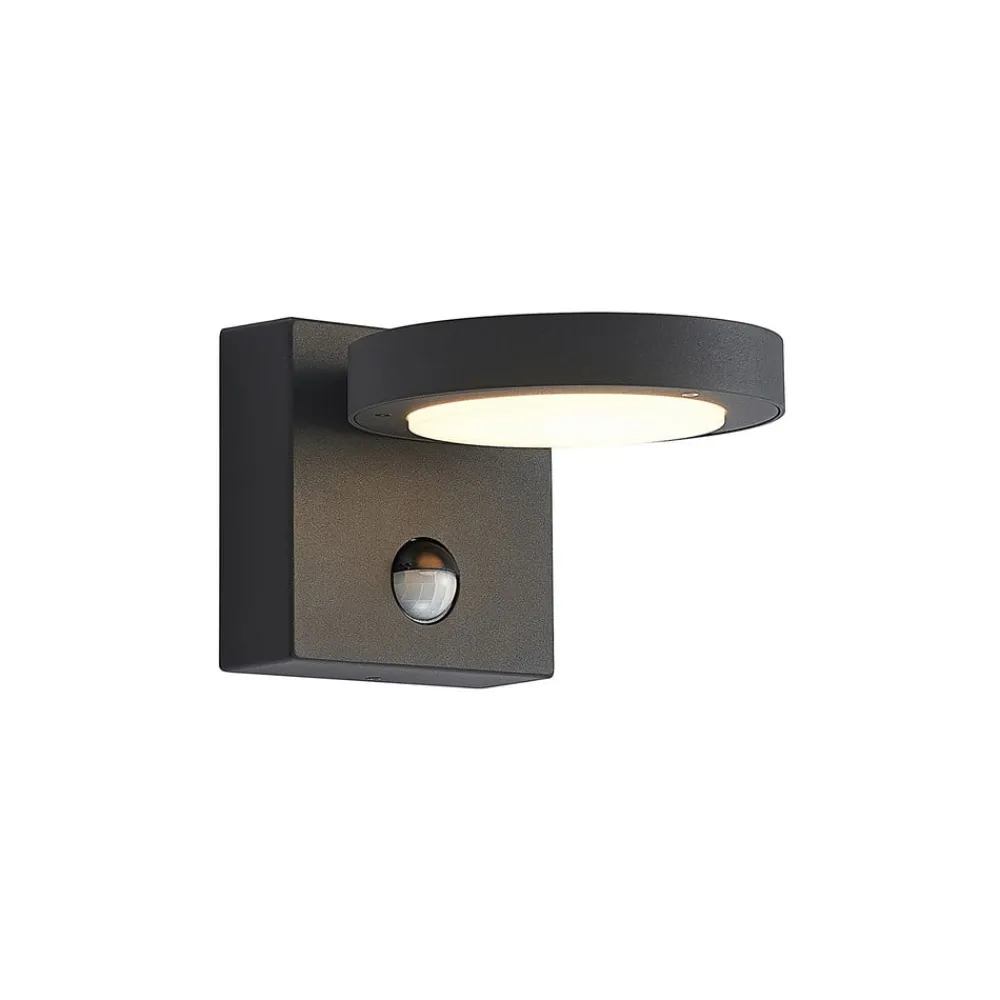 Væglampe Med Sensor|Væglamper ^ Lucande udendørs LED-væglampe Belna, metal, sensor, IP54