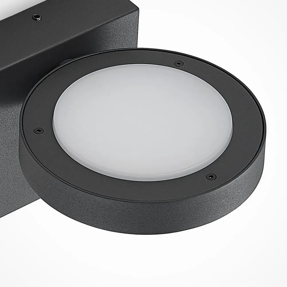 Væglampe Med Sensor|Væglamper ^ Lucande udendørs LED-væglampe Belna, metal, sensor, IP54