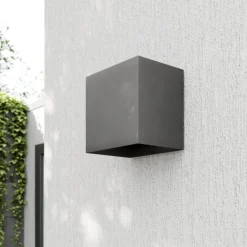 Lucande Terrassebelysning > udendørs LED-væglampe Evie, 14 cm, antracit, op/ned
