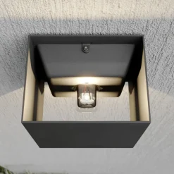 Lucande Terrassebelysning > udendørs LED-væglampe Evie, 14 cm, antracit, op/ned