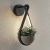 Lucande Terrassebelysning|Væglamper > udendørs LED-væglampe Florka, natursten, hængende kurv