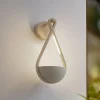 Lucande Terrassebelysning|Væglamper > udendørs LED-væglampe Florka, beton, blomsterkurv, IP54