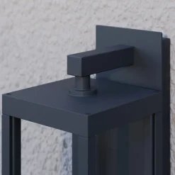 Terrassebelysning|Væglamper ^ Lucande udendørs LED-væglampe Ferdinand, sæt med 2, grå, 38 cm
