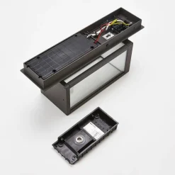 Terrassebelysning|Væglamper ^ Lucande udendørs LED-væglampe Ferdinand, sæt med 2, grå, 38 cm