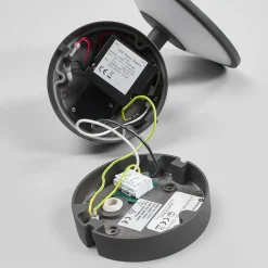 Lucande Væglampe Med Sensor|Terrassebelysning > udendørs LED-væglampe Fenia, sensor, IP54, antracit