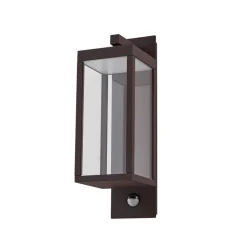 Væglampe Med Sensor|Terrassebelysning ^ Lucande udendørs LED-væglampe Ferdinand, rust, sensor, IP54