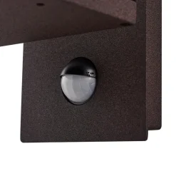 Væglampe Med Sensor|Terrassebelysning ^ Lucande udendørs LED-væglampe Ferdinand, rust, sensor, IP54