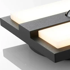 Lucande Væglamper > udendørs LED-væglampe Gylfi, 20 cm, sort, sensor