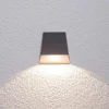 Lucande Terrassebelysning|Væglamper > udendørs LED-væglampe Hanno, antracit, metal, IP54