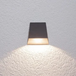 Lucande Terrassebelysning|Væglamper > udendørs LED-væglampe Hanno, antracit, metal, IP54