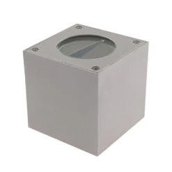 Lucande Terrassebelysning|Væglamper > udendørs LED-væglampe Jarno, sølv, metal, 9 cm