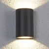 Terrassebelysning|Væglamper ^ Lucande udendørs LED-væglampe Jale, 16 cm, antracit, aluminium