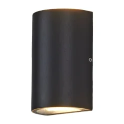 Terrassebelysning|Væglamper ^ Lucande udendørs LED-væglampe Jale, 16 cm, antracit, aluminium