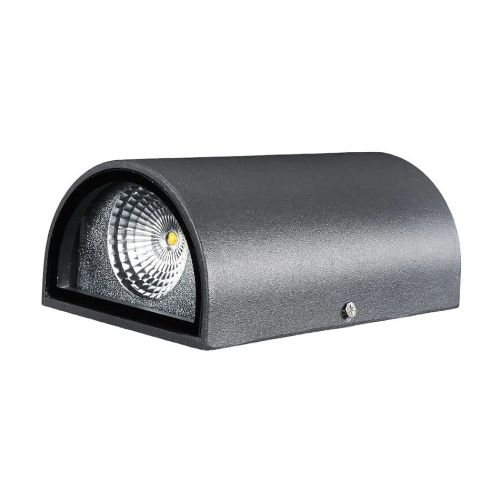 Terrassebelysning|Væglamper ^ Lucande udendørs LED-væglampe Jale, 16 cm, antracit, aluminium
