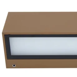 Lucande Terrassebelysning > udendørs LED-væglampe Lengo, 25 cm, brun, down, 3000K