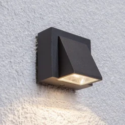 Lucande Væglamper > udendørs LED-væglampe Marik, antracit, metal, IP54