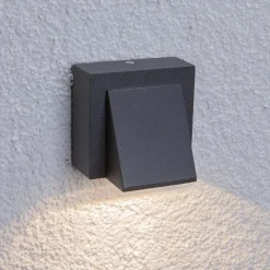 Lucande Væglamper > udendørs LED-væglampe Marik, antracit, metal, IP54