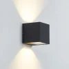 Væglamper ^ Lucande udendørs LED-væglampe Merjem, 12 cm, op/ned, IP54