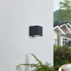 Væglamper ^ Lucande udendørs LED-væglampe Merjem, 12 cm, op/ned, IP54