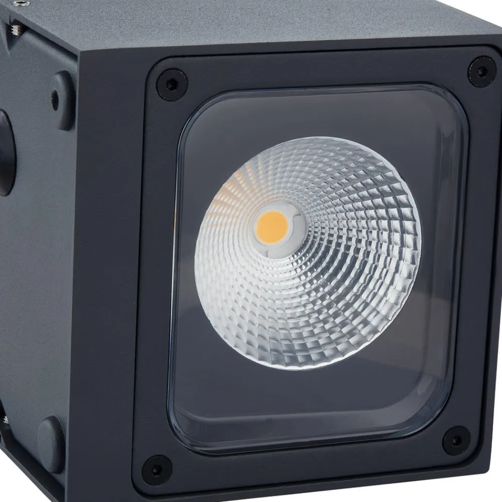 Væglamper ^ Lucande udendørs LED-væglampe Merjem, 12 cm, op/ned, IP54