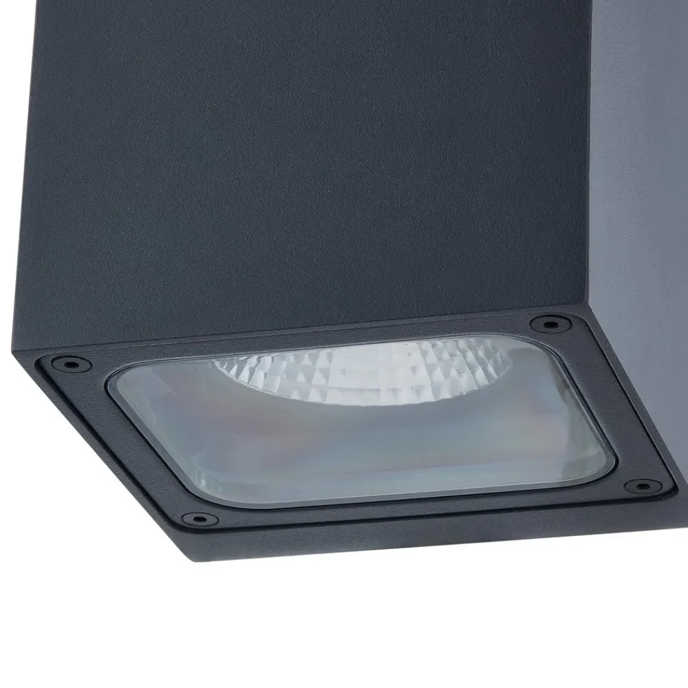 Væglamper ^ Lucande udendørs LED-væglampe Merjem, 12 cm, op/ned, IP54