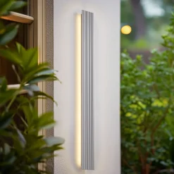 Lucande Terrassebelysning|Væglamper > udendørs LED-væglampe Melira, længde 100 cm, grå