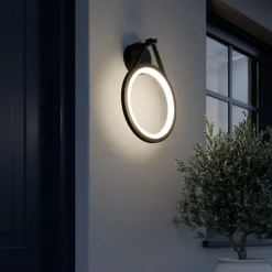 Lucande Terrassebelysning|Væglamper > udendørs LED-væglampe Mirco, 30 cm, sort, IP65