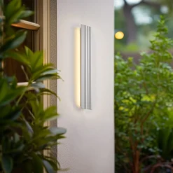 Lucande Terrassebelysning|Væglamper > udendørs LED-væglampe Melira, længde 60 cm, grå