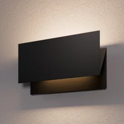 Lucande Terrassebelysning|Væglamper > udendørs LED-væglampe Meja, sort, metal, IP54